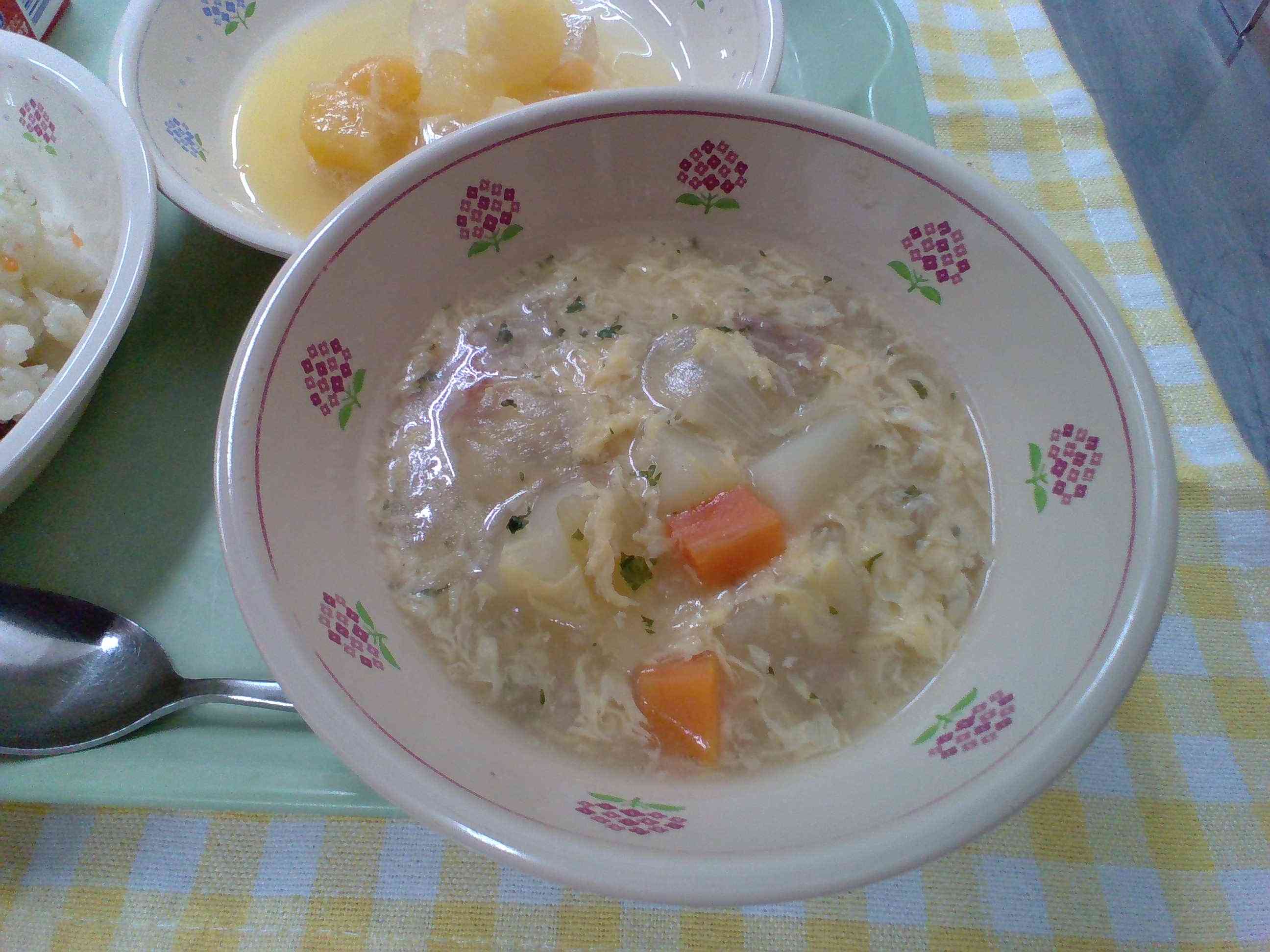 洋風かき玉汁1月28日